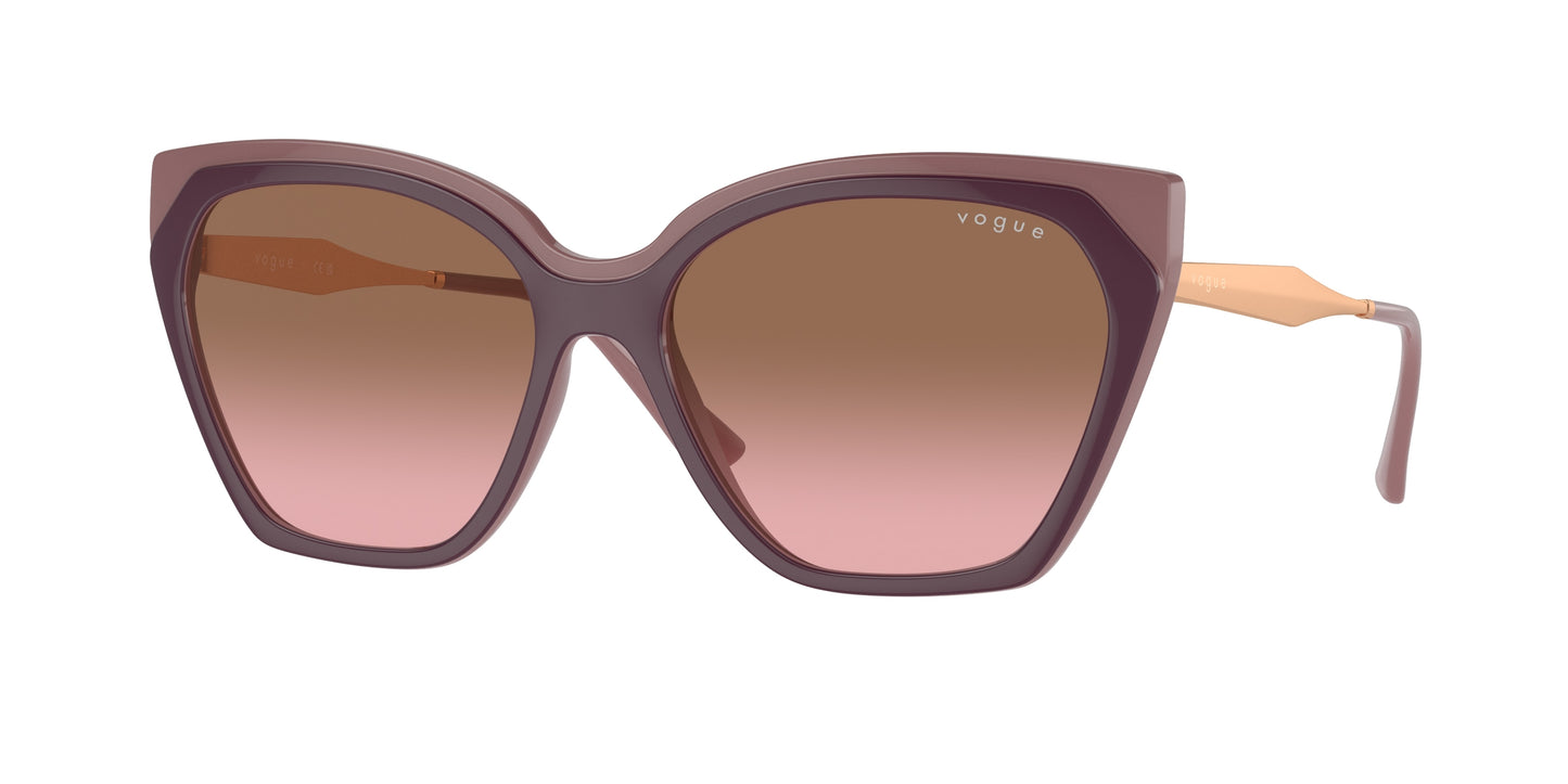 Vogue VO5521S Cat Eye Sunglasses 310014-Top Red Purple/Old Pink 57-140-16 - Color Map Red