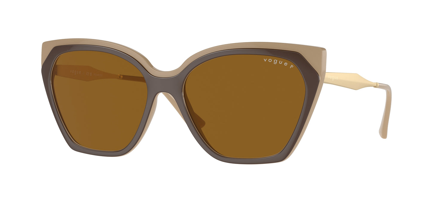 Vogue VO5521S Cat Eye Sunglasses 310183-Top Brown/Nude 57-140-16 - Color Map Brown