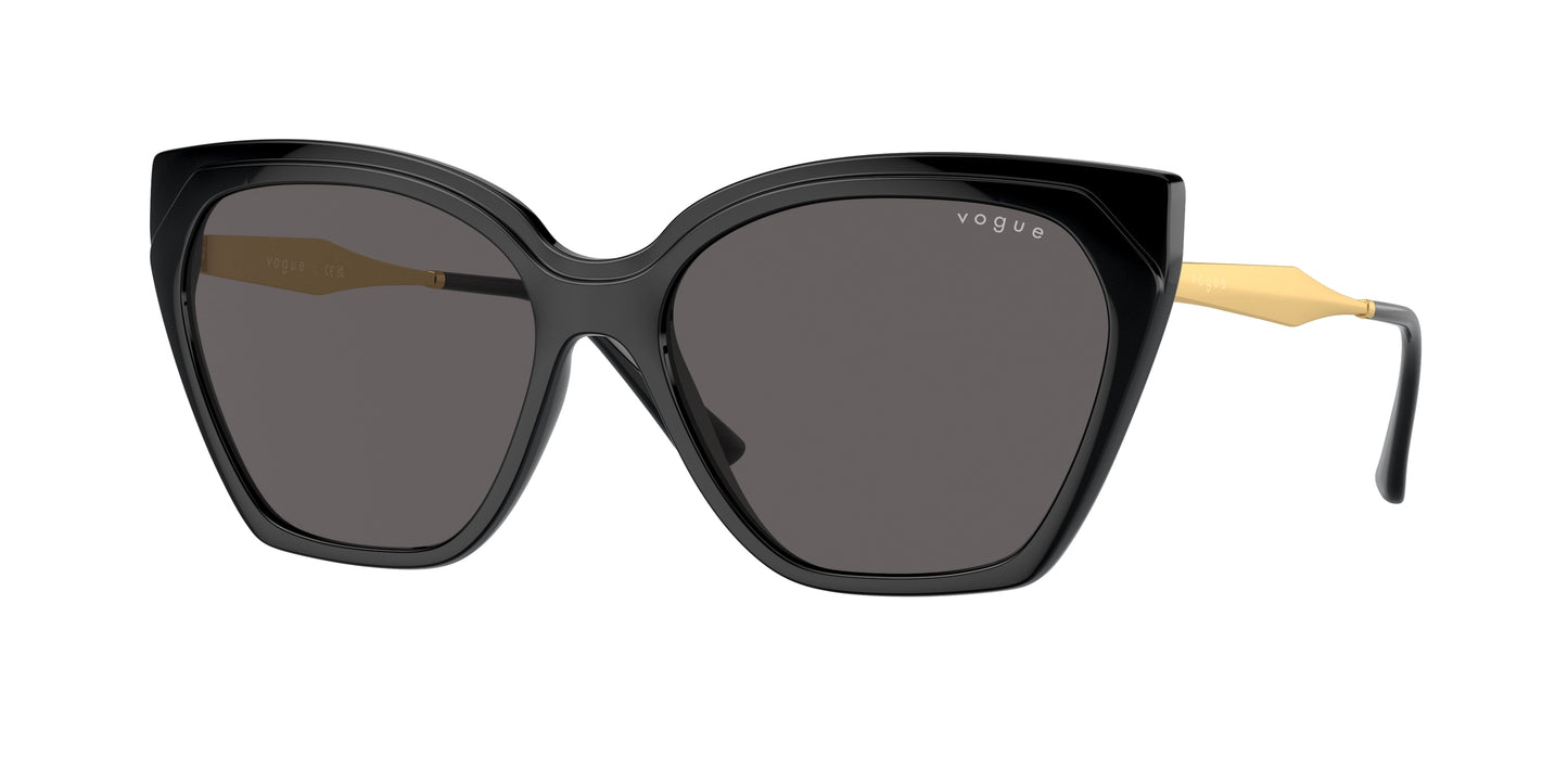 Vogue VO5521S Cat Eye Sunglasses W44/87-Black 57-140-16 - Color Map Black