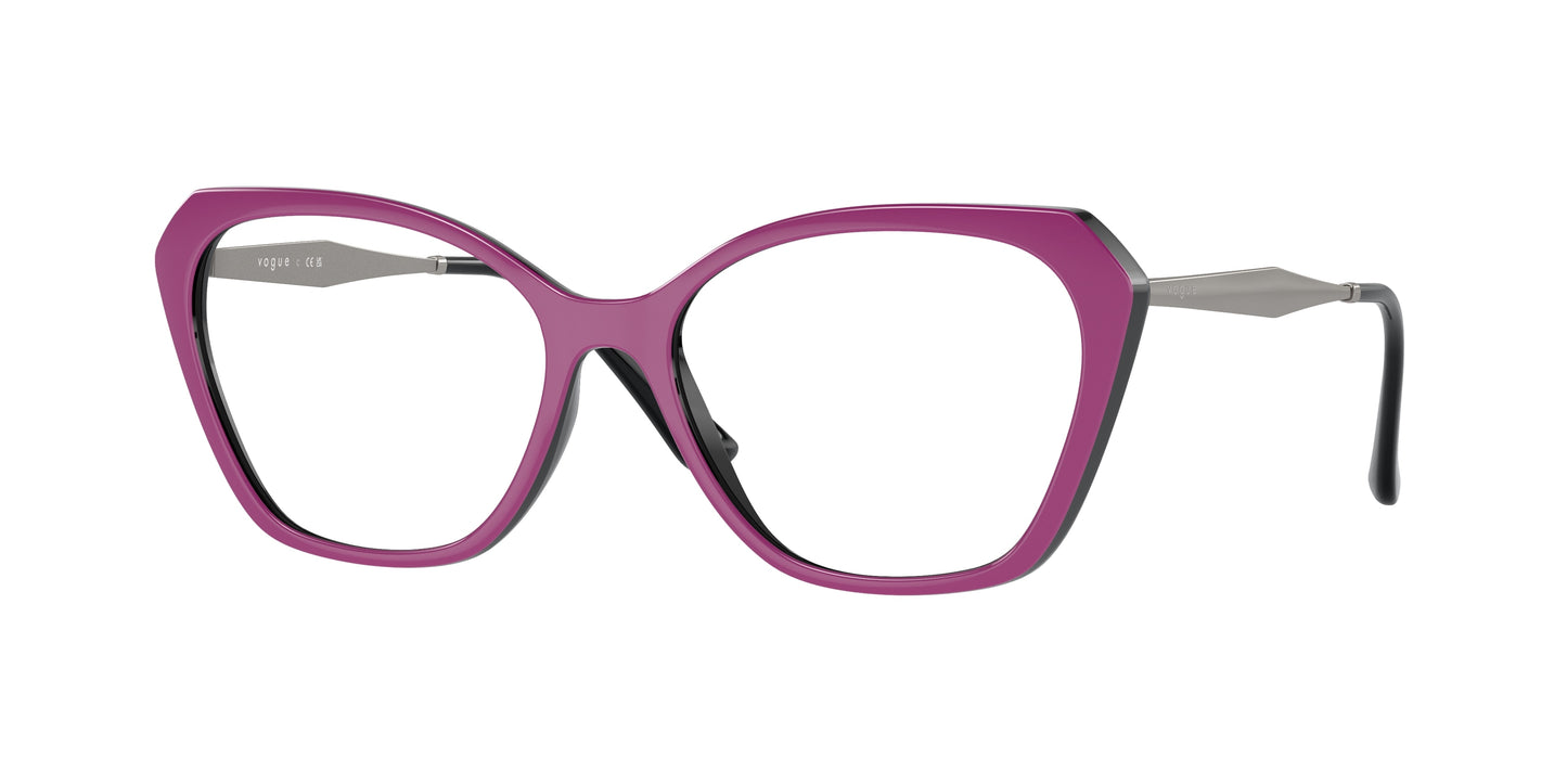 Vogue VO5522 Irregular Eyeglasses 3103-Top Violet/Black 54-140-16 - Color Map Violet