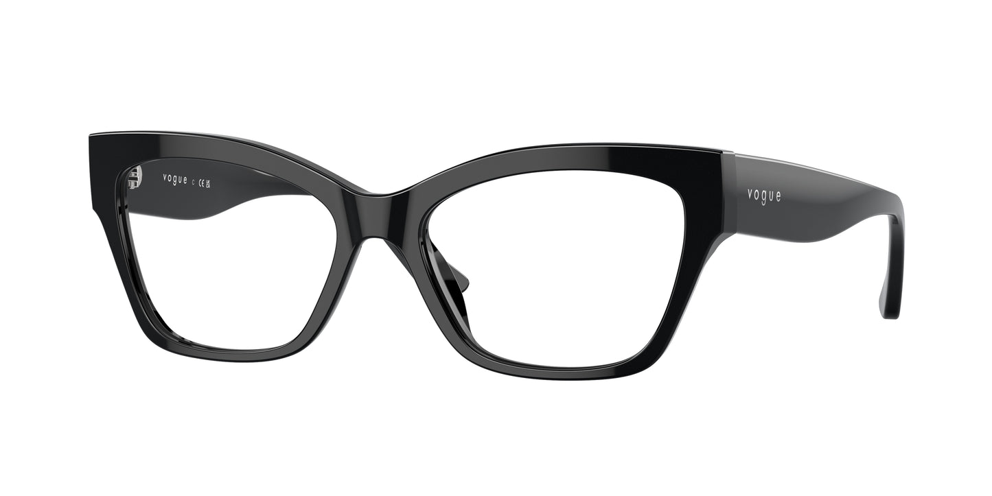 Vogue VO5523F Cat Eye Eyeglasses W44-Black 54-140-17 - Color Map Black