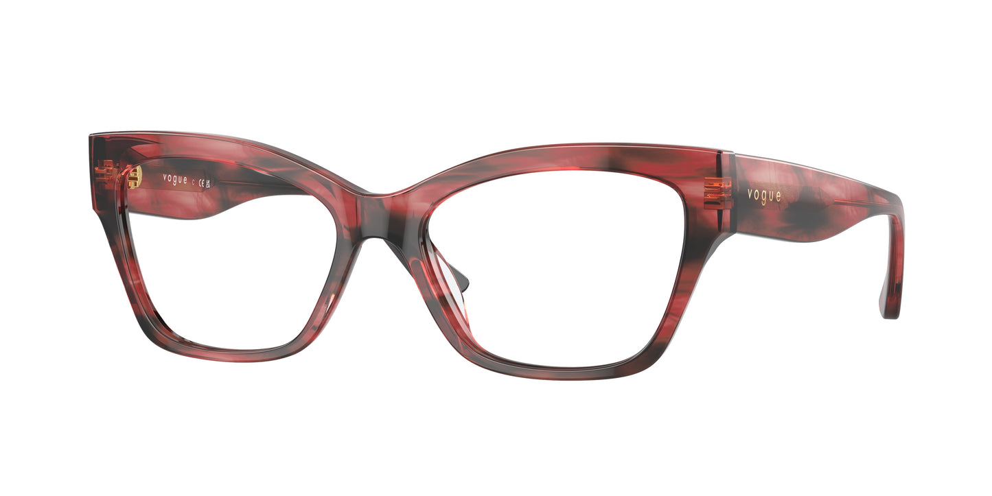 Vogue VO5523 Cat Eye Eyeglasses 3089-Red Havana 54-140-17 - Color Map Tortoise