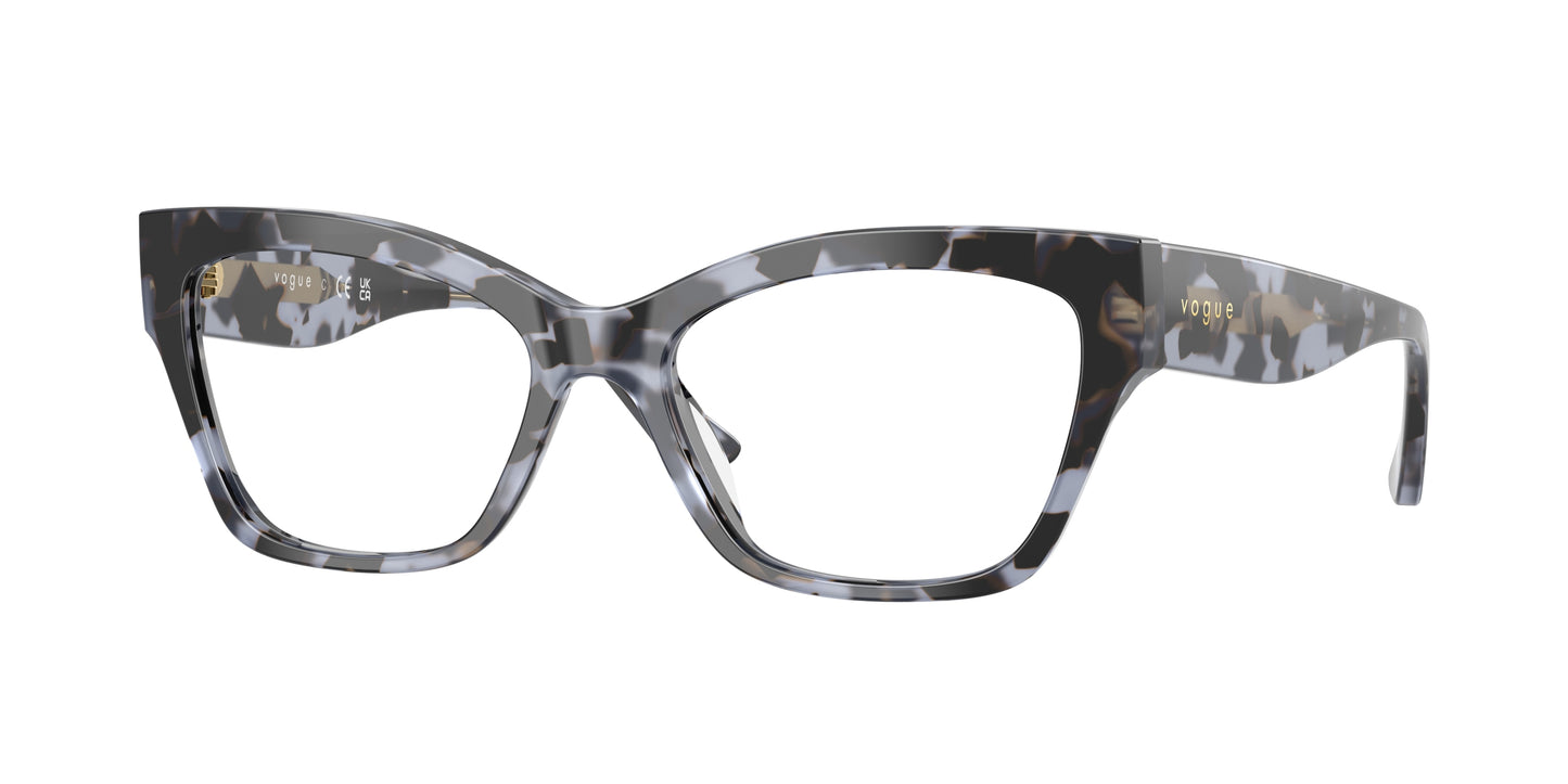 Vogue VO5523 Cat Eye Eyeglasses 3147-Blue Tortoise 54-140-17 - Color Map Blue