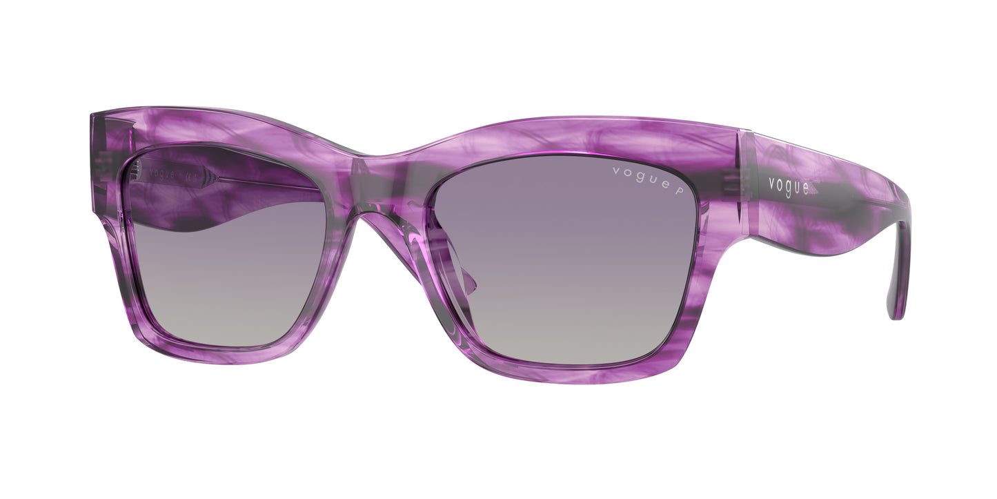 Vogue VO5524S Pillow Sunglasses 30908J-Purple Havana 54-140-20 - Color Map Violet
