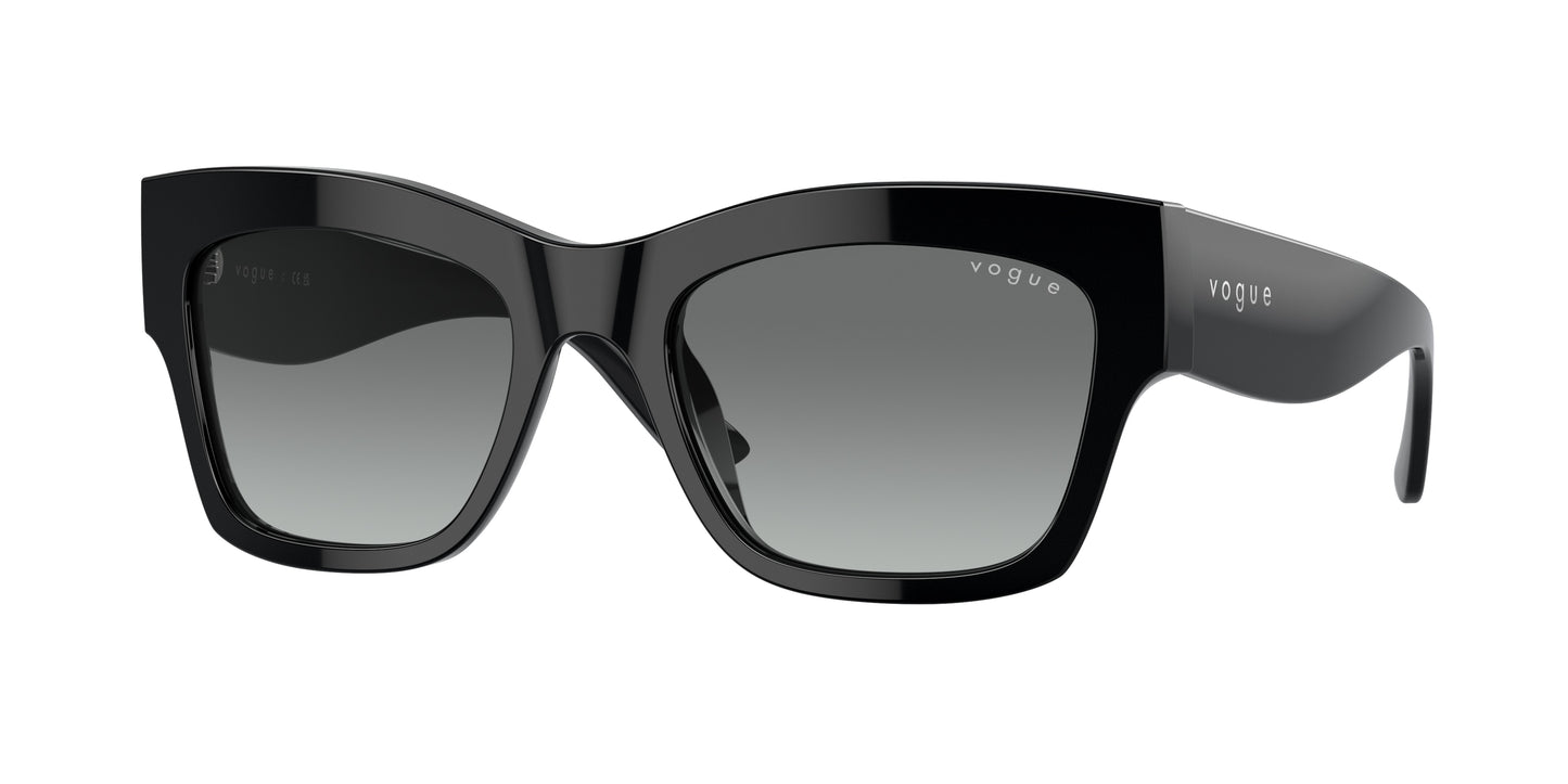 Vogue VO5524S Pillow Sunglasses W44/11-Black 54-140-20 - Color Map Black