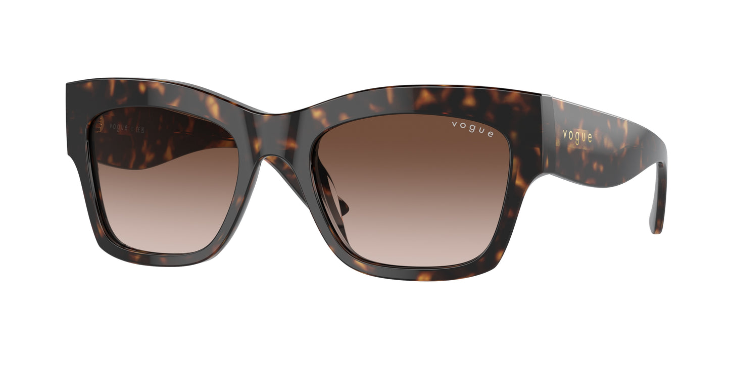 Vogue VO5524S Pillow Sunglasses W65613-Dark Havana 54-140-20 - Color Map Brown