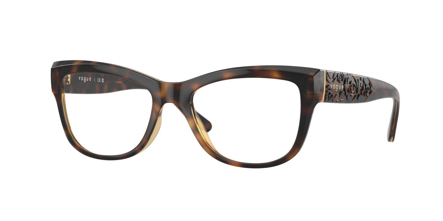 Vogue VO5528 Cat Eye Eyeglasses W656-Dark Havana 53-135-17 - Color Map Brown