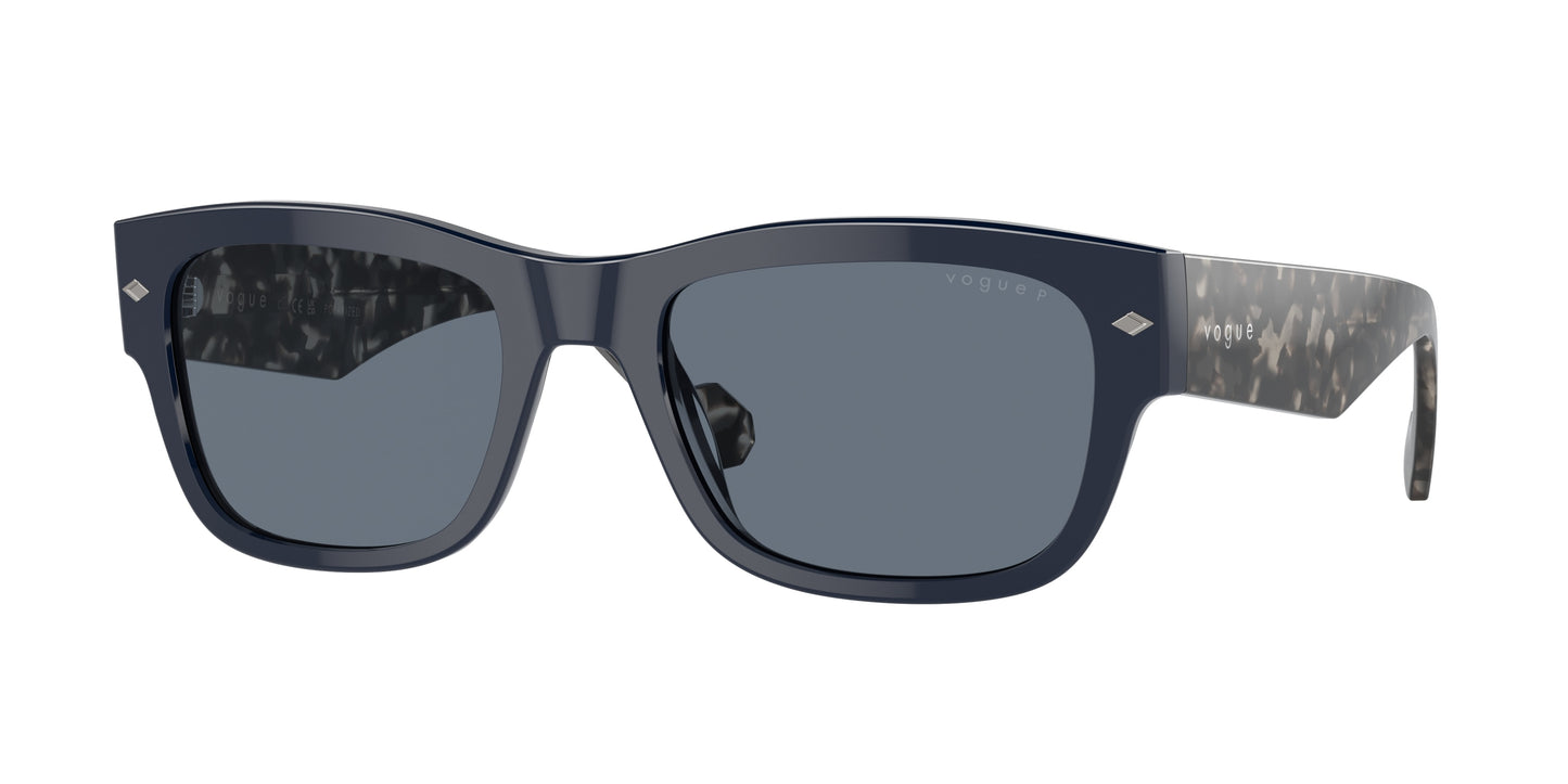Vogue VO5530S Pillow Sunglasses 23194Y-Full Dark Blue 55-145-20 - Color Map Blue