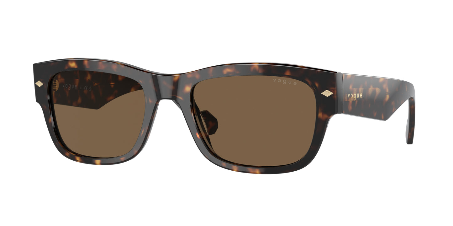 Vogue VO5530S Pillow Sunglasses W65673-Dark Havana 55-145-20 - Color Map Brown