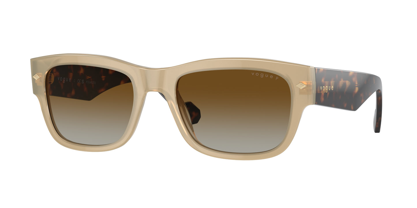 Vogue VO5530S Pillow Sunglasses W900T5-Opal Beige 55-145-20 - Color Map Brown