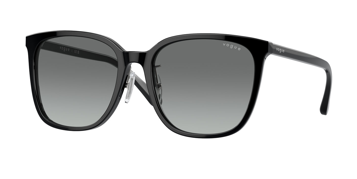 Vogue VO5537SD Square Sunglasses W44/11-Black 58-145-19 - Color Map Black