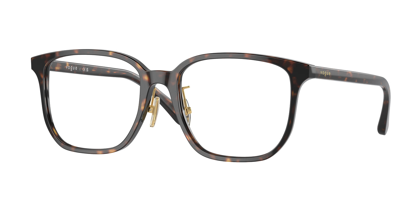 Vogue VO5550D Pillow Eyeglasses W656-Dark Havana 55-145-18 - Color Map Brown