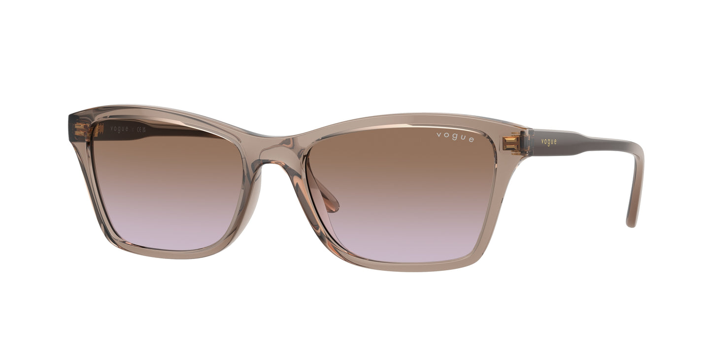 Vogue VO5551S Pillow Sunglasses 294068-Transparent Brown 54-140-17 - Color Map Brown