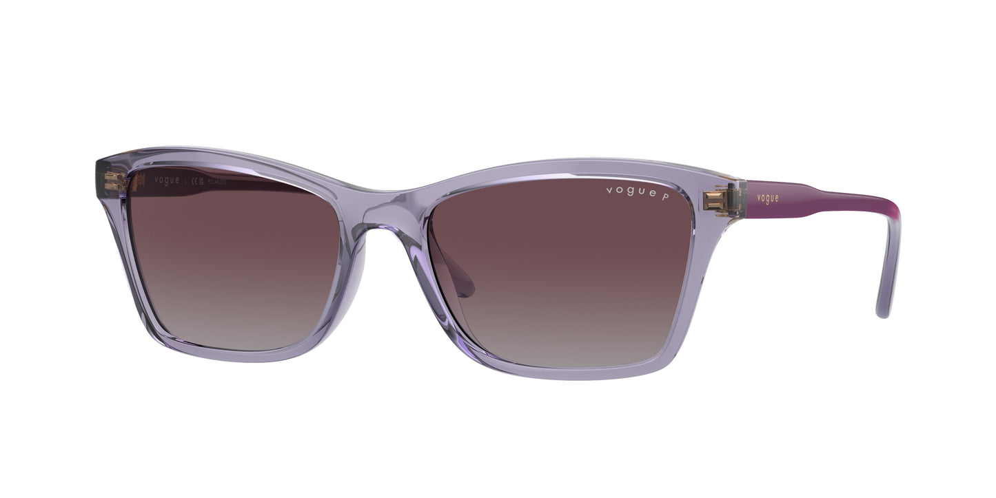 Vogue VO5551S Pillow Sunglasses 311862-Transparent Purple 54-140-17 - Color Map Violet