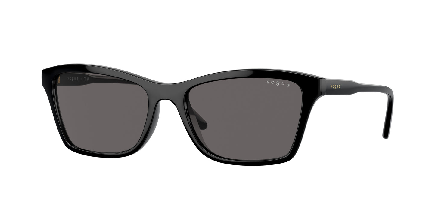 Vogue VO5551S Pillow Sunglasses W44/87-Black 54-140-17 - Color Map Black