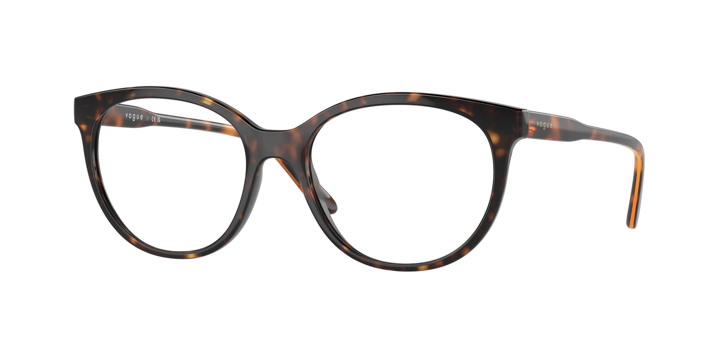 Vogue VO5552F Phantos Eyeglasses W656-Dark Havana 53-140-17 - Color Map Brown