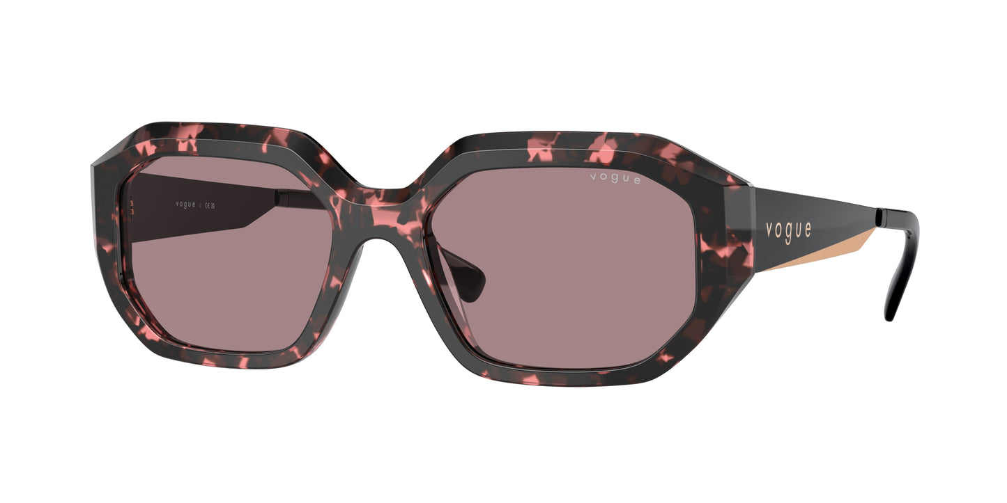 Vogue VO5554S Irregular Sunglasses 31487N-Red Tortoise 54-140-18 - Color Map Red