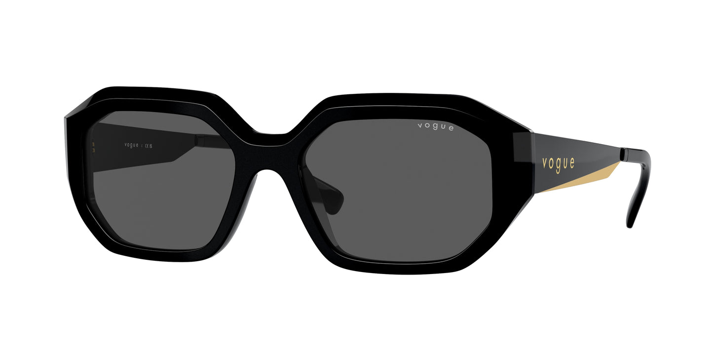 Vogue VO5554S Irregular Sunglasses W44/87-Black 54-140-18 - Color Map Black