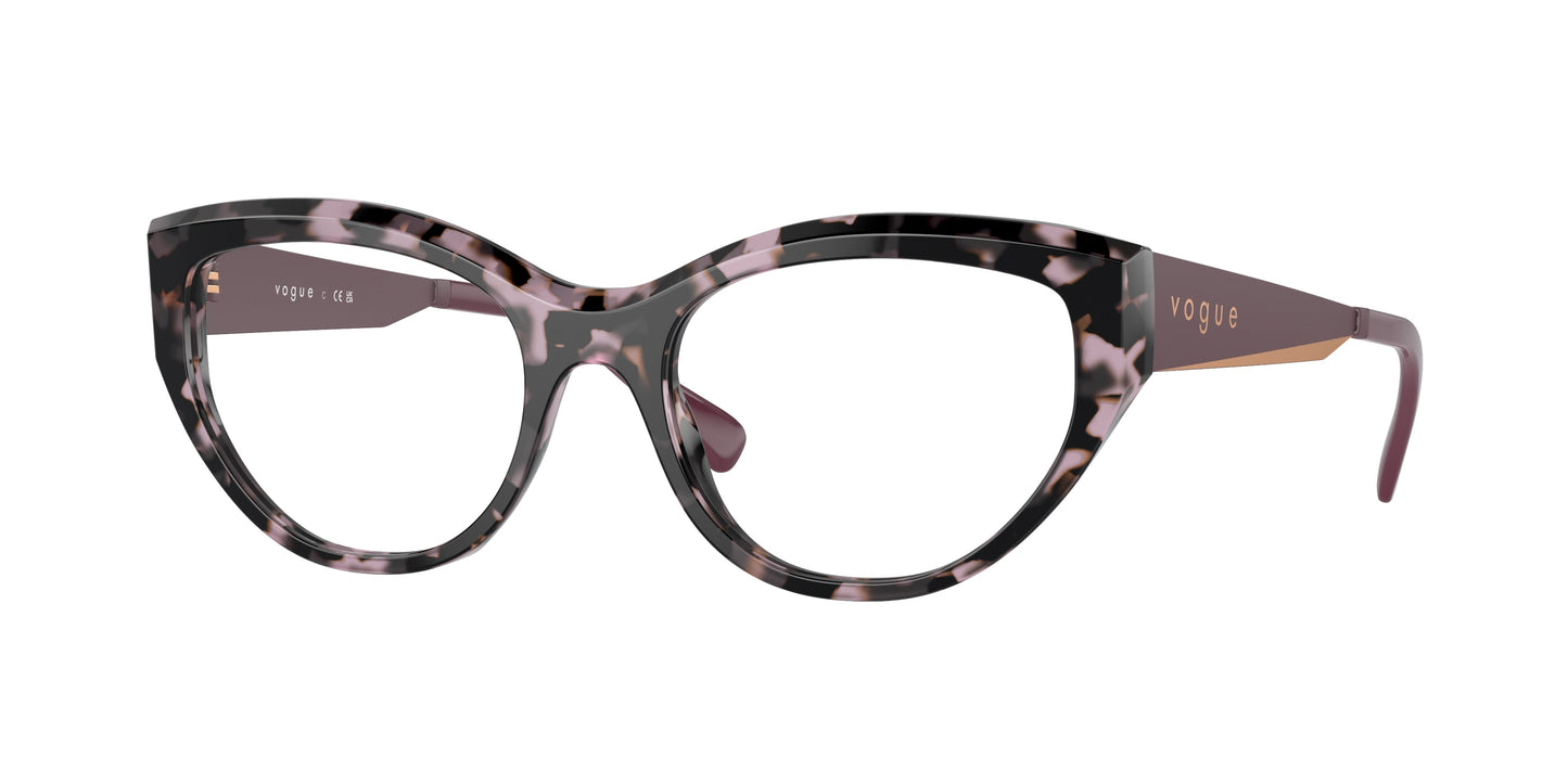 Vogue VO5560 Irregular Eyeglasses 3146-Violet Tortoise 53-140-18 - Color Map Tortoise