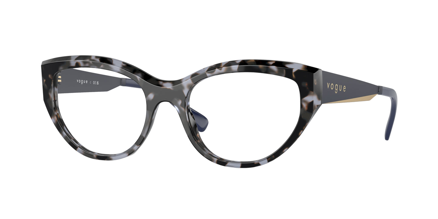 Vogue VO5560 Irregular Eyeglasses 3147-Blue Tortoise 53-140-18 - Color Map Blue