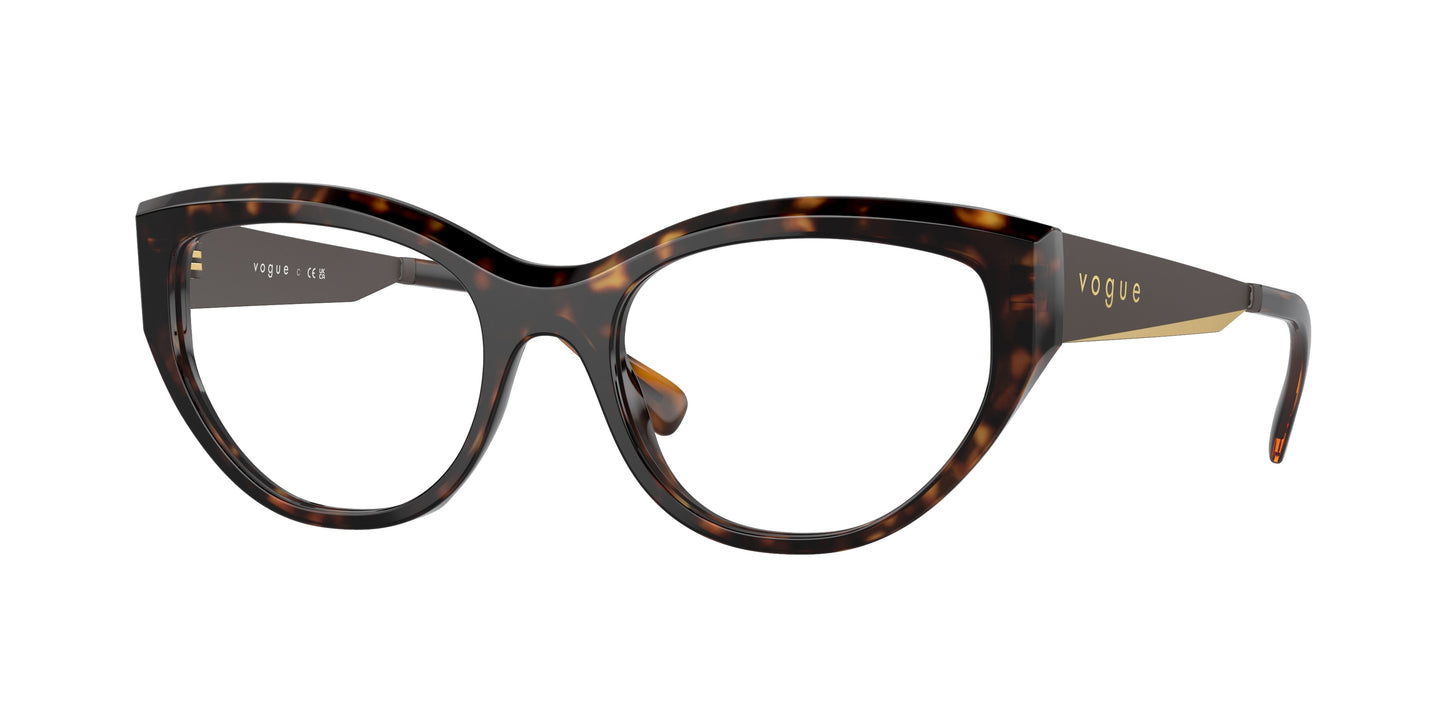 Vogue VO5560 Irregular Eyeglasses W656-Dark Havana 53-140-18 - Color Map Brown