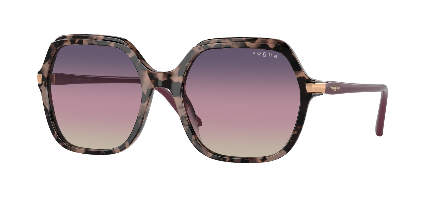 Vogue VO5561S Square Sunglasses 3150U6-Pink Tortoise 56-140-19 - Color Map Tortoise