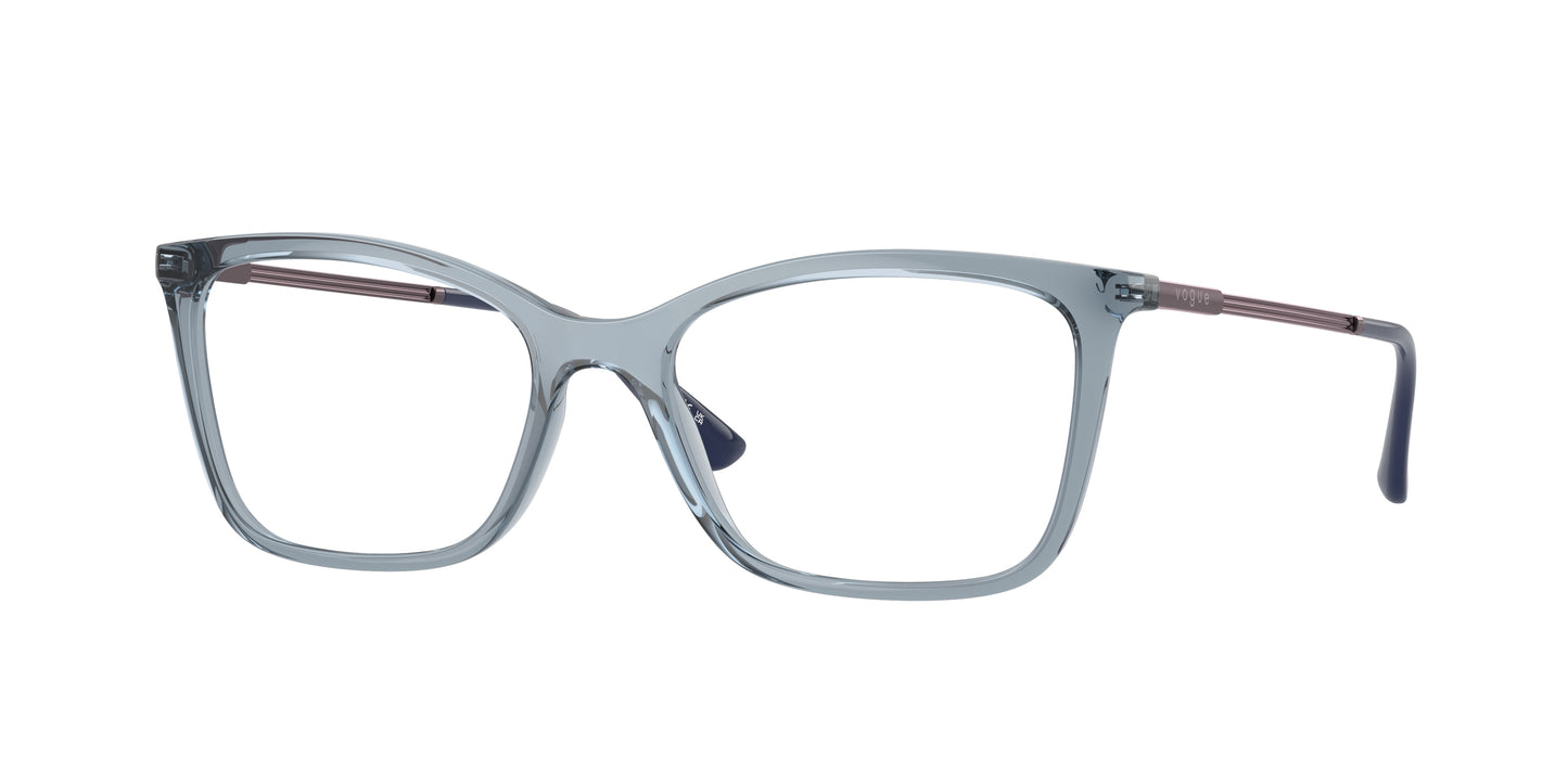Vogue VO5563 Butterfly Eyeglasses 2966-Transparent Azure 53-140-17 - Color Map Blue