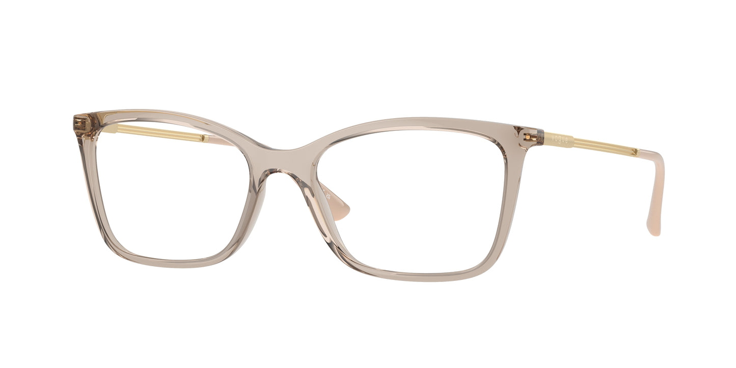 Vogue VO5563 Butterfly Eyeglasses 2990-Transparent Caramel 53-140-17 - Color Map Brown