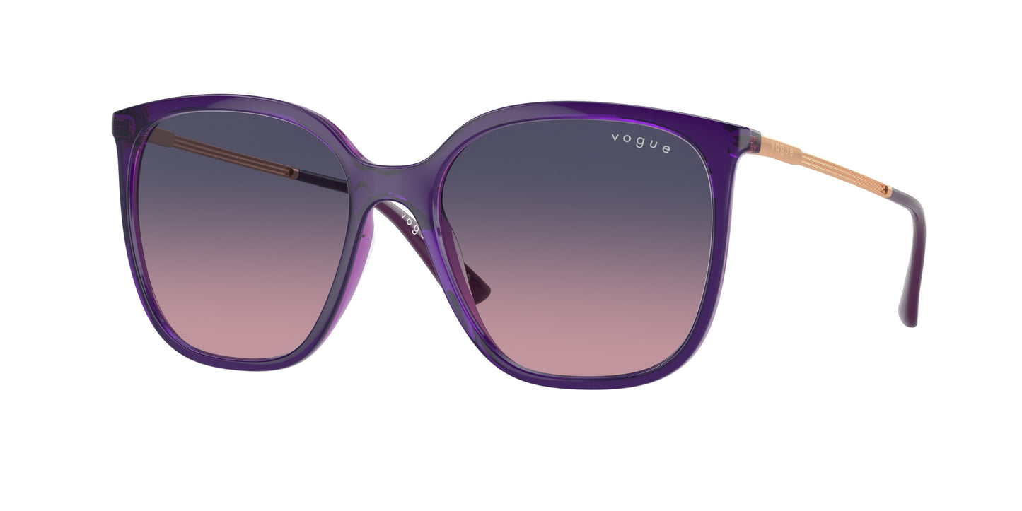 Vogue VO5564SF Square Sunglasses 1647I6-Transparent Violet 54-140-17 - Color Map Violet