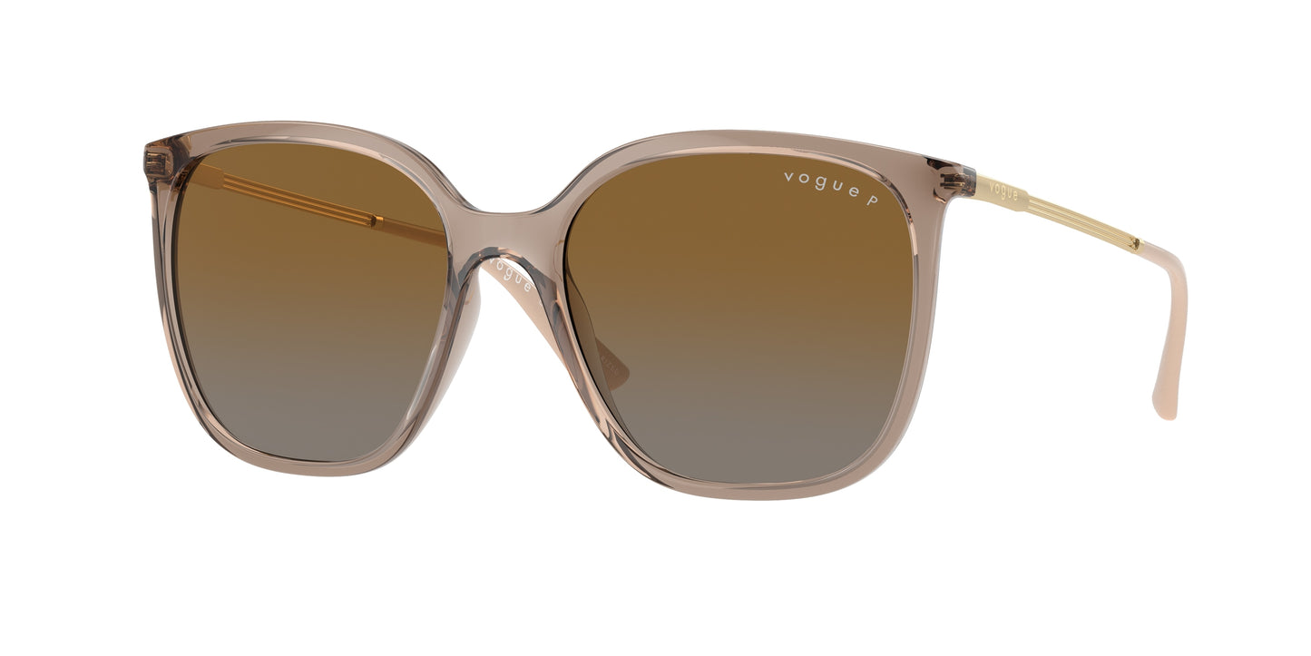 Vogue VO5564S Square Sunglasses 2940T5-Transparent Brown 54-140-17 - Color Map Brown