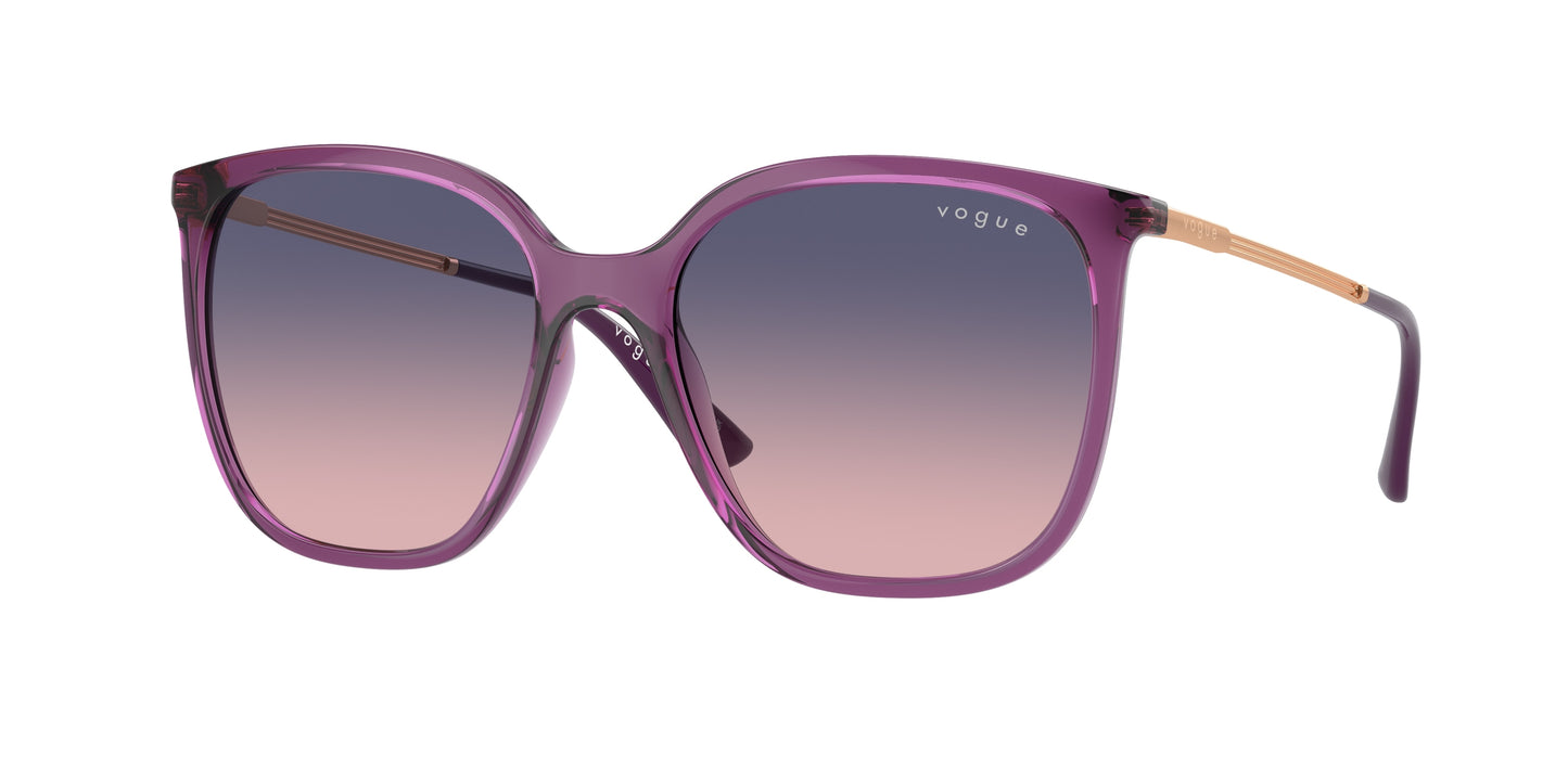 Vogue VO5564S Square Sunglasses 3119I6-Transparent Violet 54-140-17 - Color Map Violet