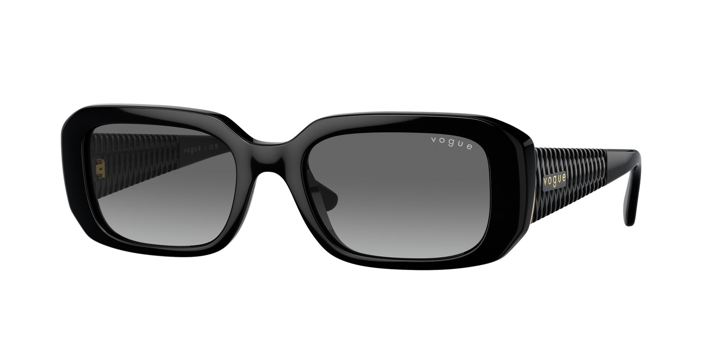 Vogue VO5565S Pillow Sunglasses W44/11-Black 53-135-19 - Color Map Black