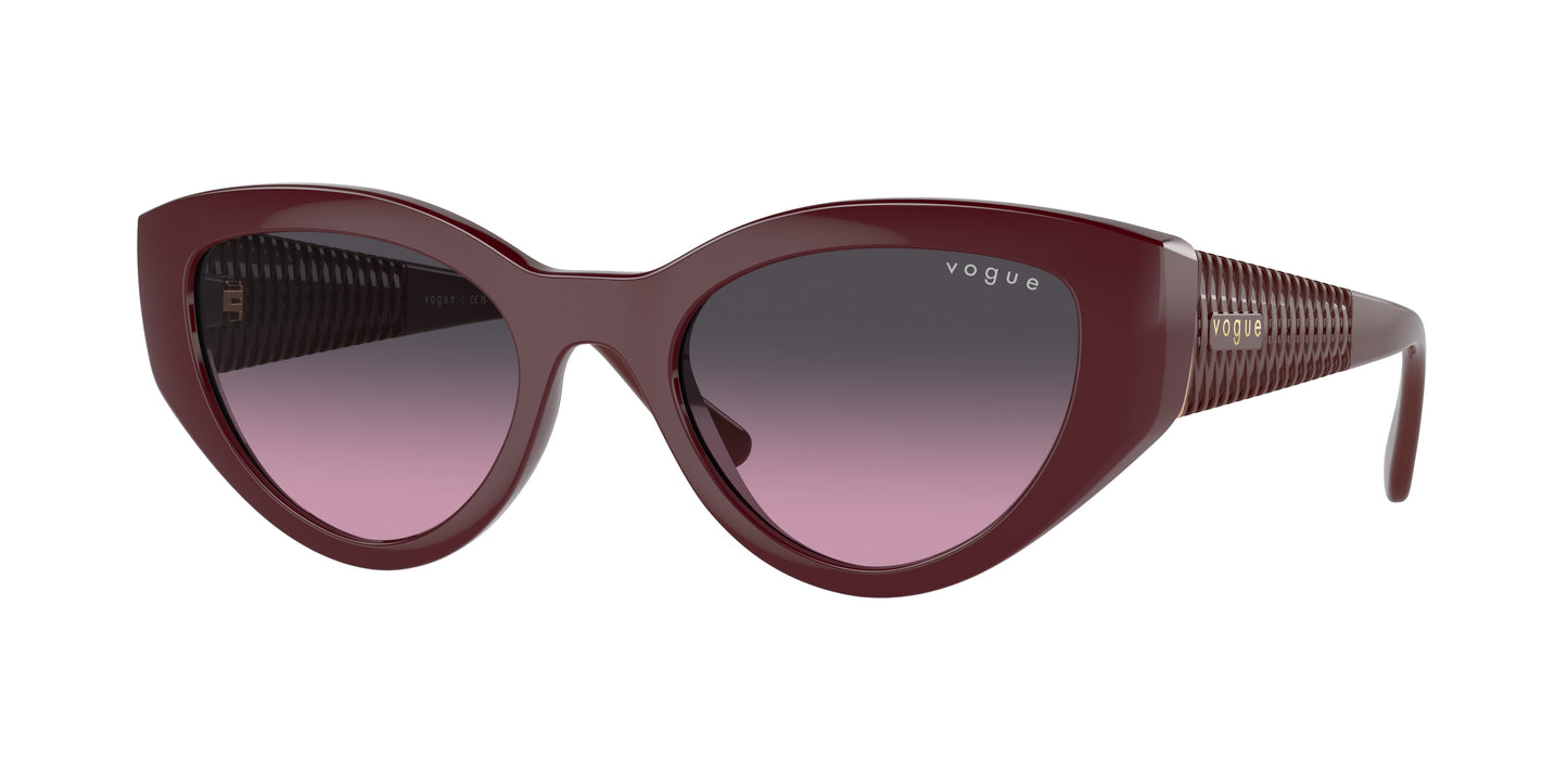 Vogue VO5566S Cat Eye Sunglasses 304890-Full Bordeaux 52-135-20 - Color Map Red
