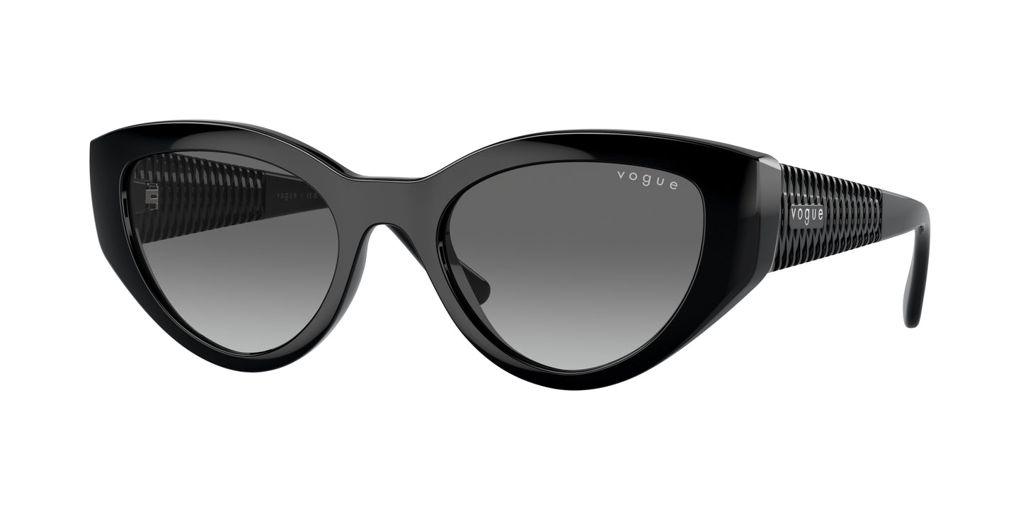 Vogue VO5566S Cat Eye Sunglasses W44/11-Black 52-135-20 - Color Map Black