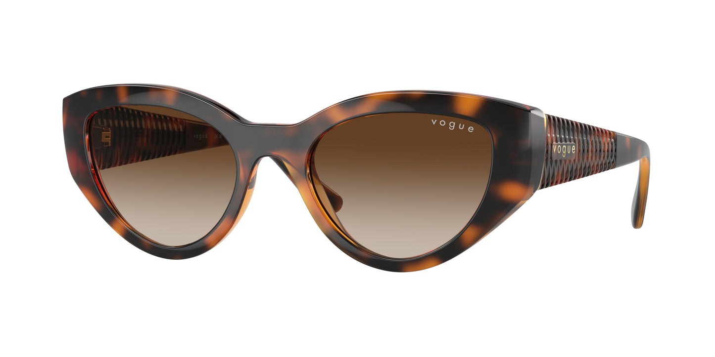 Vogue VO5566S Cat Eye Sunglasses W65613-Dark Havana 52-135-20 - Color Map Brown