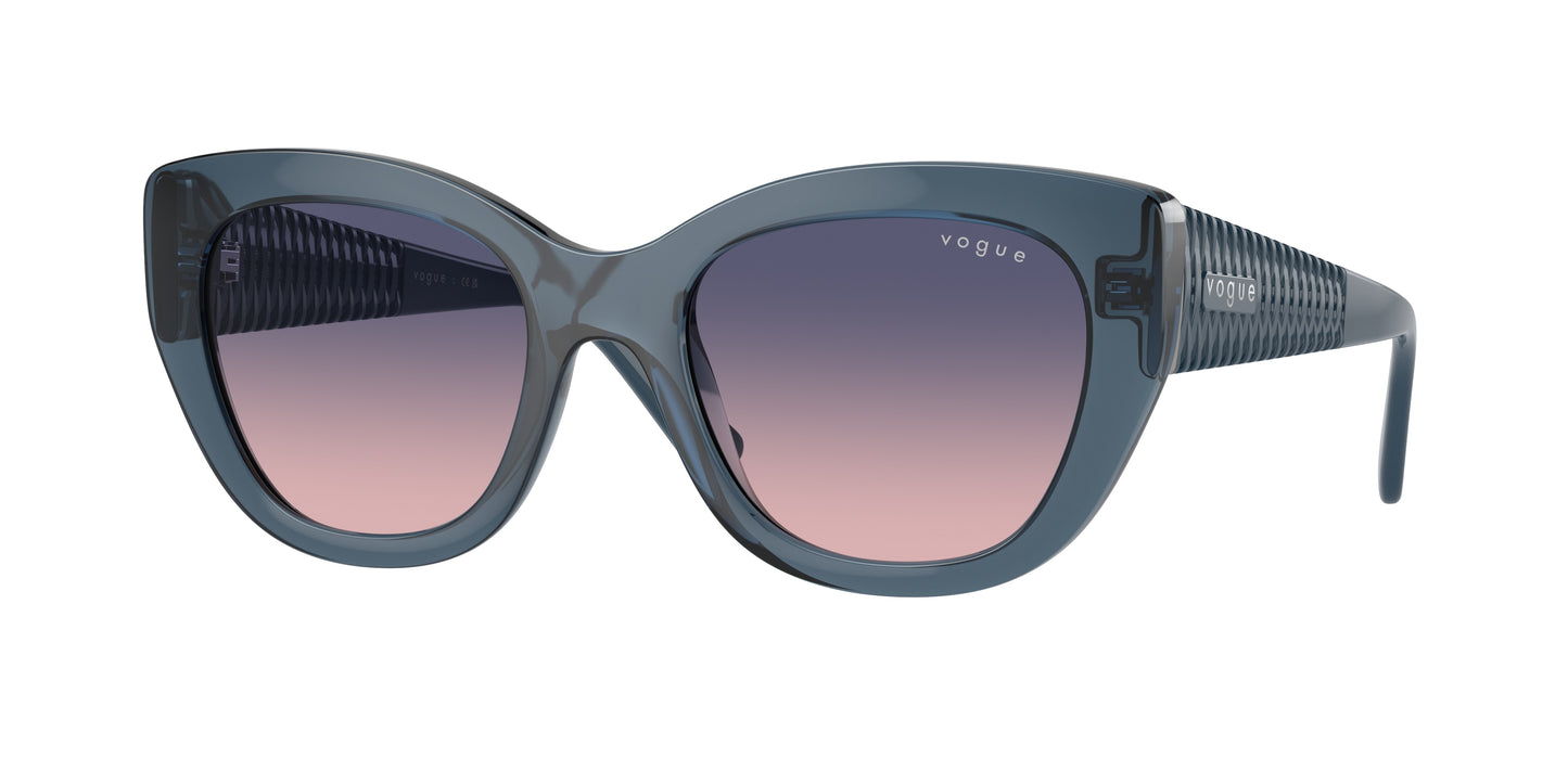 Vogue VO5567S Butterfly Sunglasses 2764I6-Transparent Blue 52-135-20 - Color Map Blue