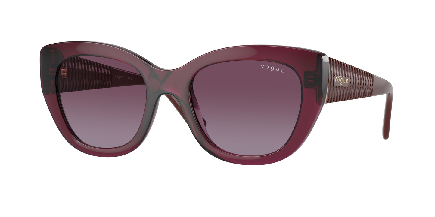 Vogue VO5567S Butterfly Sunglasses 29898H-Transparent Cherry 52-135-20 - Color Map Violet