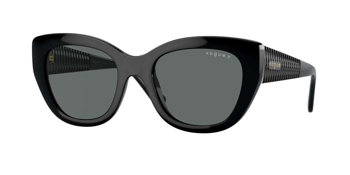 Vogue VO5567S Butterfly Sunglasses W44/81-Black 52-135-20 - Color Map Black