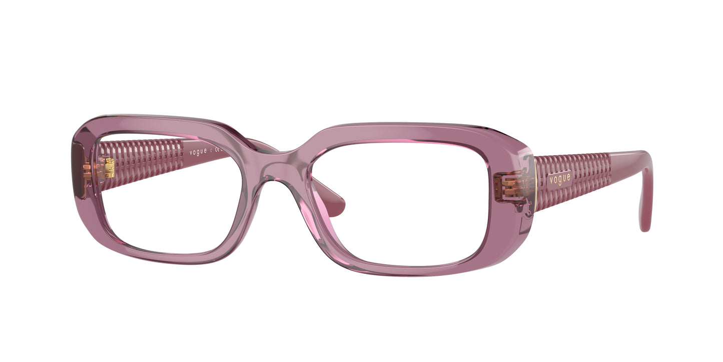 Vogue VO5568 Pillow Eyeglasses 2761-Transparent Purple 51-135-19 - Color Map Violet