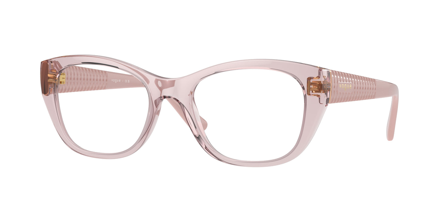 Vogue VO5569 Cat Eye Eyeglasses 2942-Transparent Pink 53-135-19 - Color Map Pink