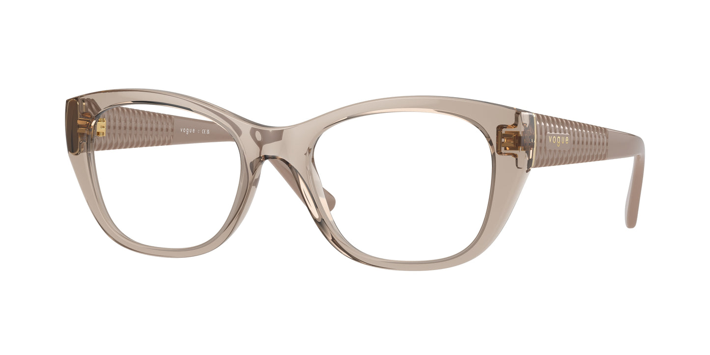 Vogue VO5569 Cat Eye Eyeglasses 2990-Transparent Caramel 53-135-19 - Color Map Brown