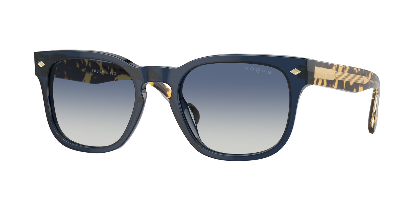 Vogue VO5571S Square Sunglasses 31434L-Transparent Blue 53-145-21 - Color Map Blue