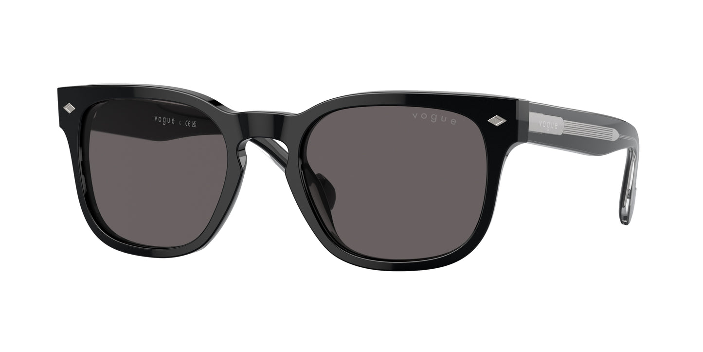 Vogue VO5571S Square Sunglasses W44/87-Black 53-145-21 - Color Map Black