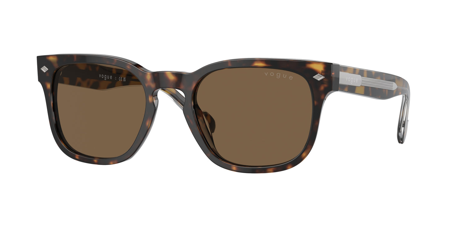 Vogue VO5571S Square Sunglasses W65673-Dark Havana 53-145-21 - Color Map Brown