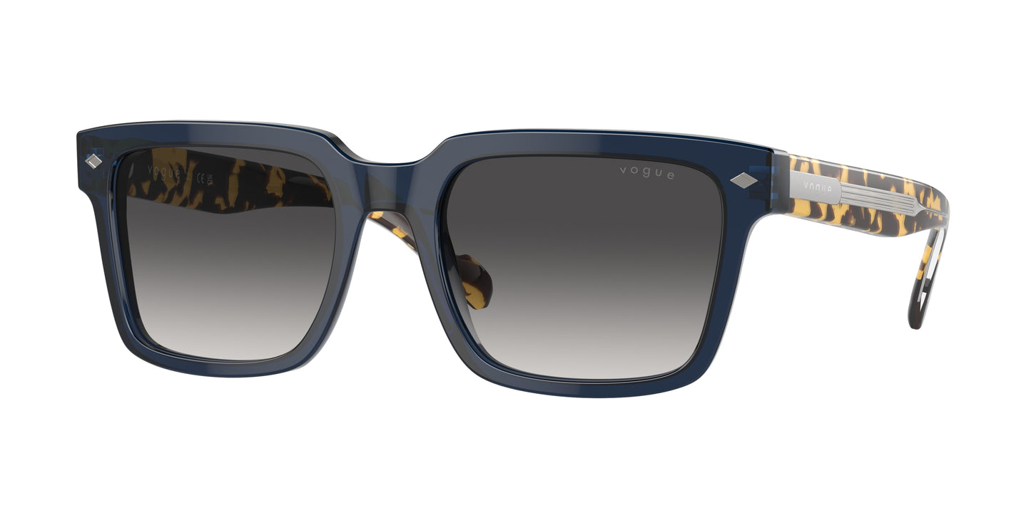 Vogue VO5573S Pillow Sunglasses 31438G-Transparent Blue 55-145-20 - Color Map Blue
