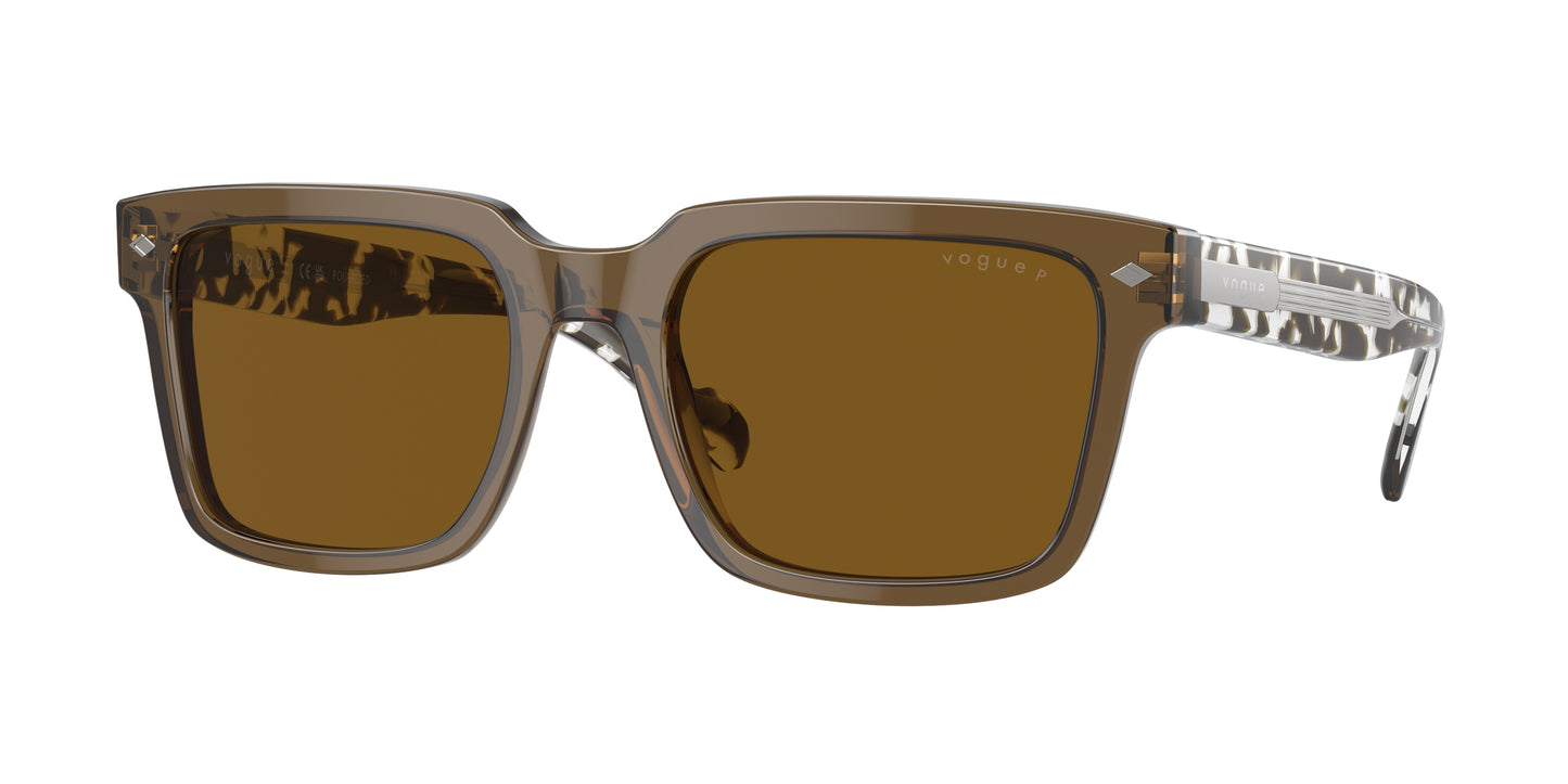 Vogue VO5573S Pillow Sunglasses 314483-Transparent Olive Green 55-145-20 - Color Map Green