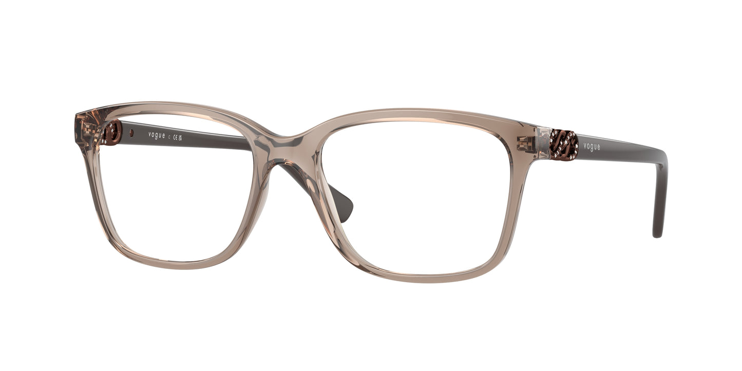 Vogue VO5574B Pillow Eyeglasses 2940-Transparent Brown 53-140-17 - Color Map Brown