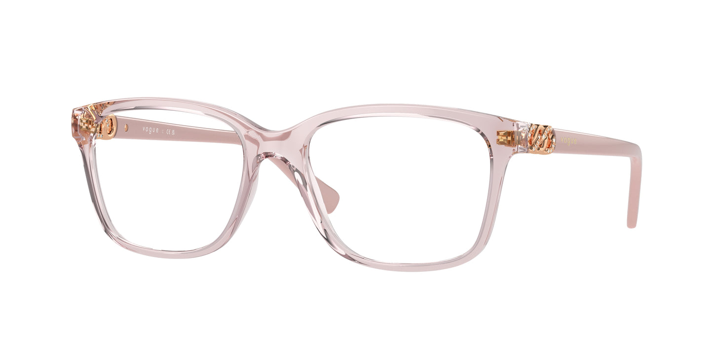 Vogue VO5574B Pillow Eyeglasses 2942-Transparent Pink 53-140-17 - Color Map Pink
