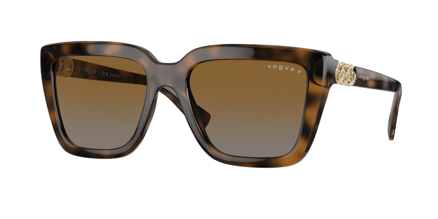 Vogue VO5575SB Butterfly Sunglasses 2386T5-Top Dark Havana/Light Brown 55-140-18 - Color Map Brown