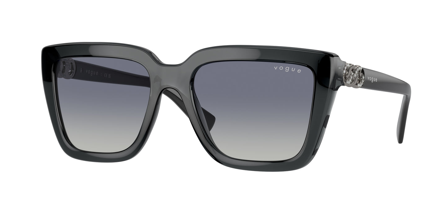 Vogue VO5575SB Butterfly Sunglasses 31324L-Transparent Grey 55-140-18 - Color Map Grey